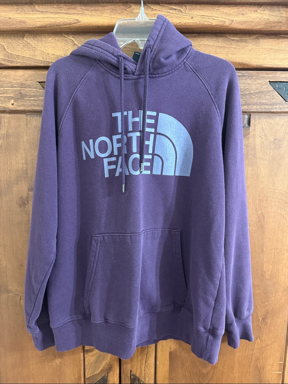 The North Face Purple Pullover Hoodie with Logo Guc small fits medium too